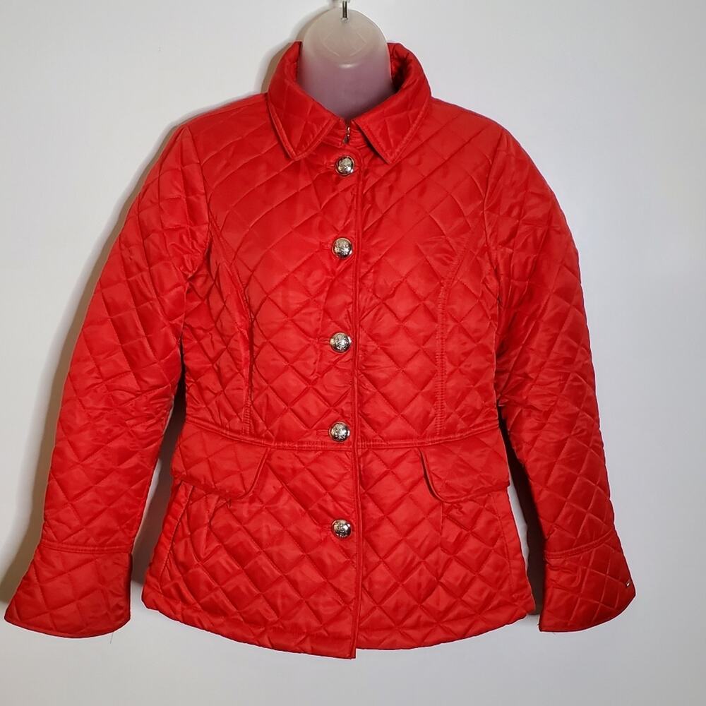 Tommy Hilfiger Bright Red quilted puffer coat in Women's XS Y2K